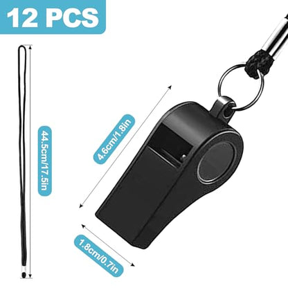 CoguZed Coach 12Pcs Whistle with Lanyard for Referees, Sports, Coaches, Kids – High-Pitched Whistle, Durable and Loud