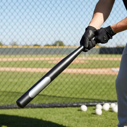 Metal Baseball Bat 21 Inch Aluminum Bat Lightweight Metal Construction with Non-Slip Grip for Practice & Training