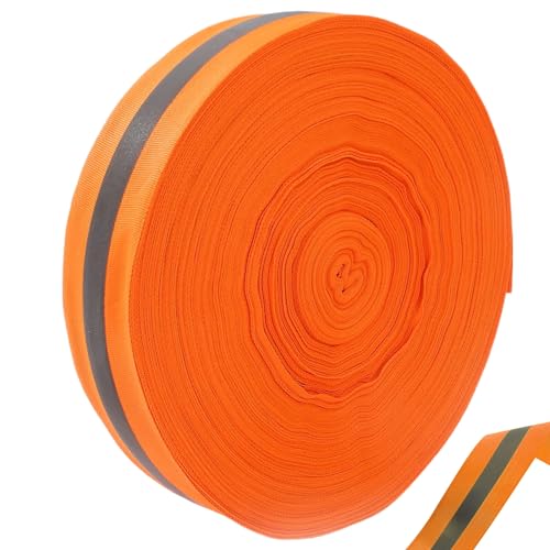 Volleyball Boundary Lines, Beach Volleyball Lines 2'' x 328' Nylon Beach Vibrant Orange Boundary Tear-Resistant Reflective Caution for, Sand