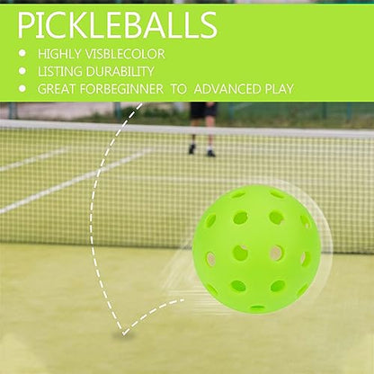 6 Pack Sports Outdoor Pickleballs - 40 Pickleball Balls - USA Pickleball Balls (USAPA) Approved - Official US Open Ball - color: Green, style: 36 - Pack