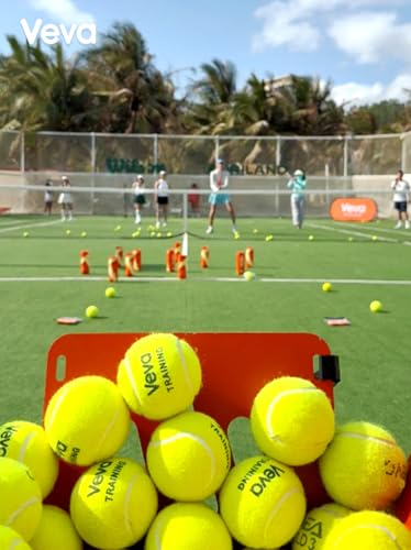 Veva V2 Portable Tennis Ball Machine with App & Remote, 68MPH Speed, 120-Ball Capacity, 4-8H Battery, Advanced Spin Control for Indoor/Outdoor Training