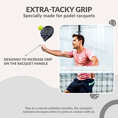 Palbea Padel Racket Grip Tape - Packs of 3/6/12/22/60. Padel Tennis Racket Grip Tape - Padel Tennis Grips Overgrip for Sweat Absorption & Non-Slip. Also Suitable as Tennis Racquet Grip Wrap Tape. - style: 60-Pack White