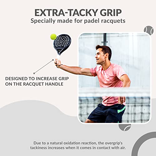 Palbea Padel Racket Grip Tape - Packs of 3/6/12/22/60. Padel Tennis Racket Grip Tape - Padel Tennis Grips Overgrip for Sweat Absorption & Non-Slip. Also Suitable as Tennis Racquet Grip Wrap Tape. - style: 3-Pack White
