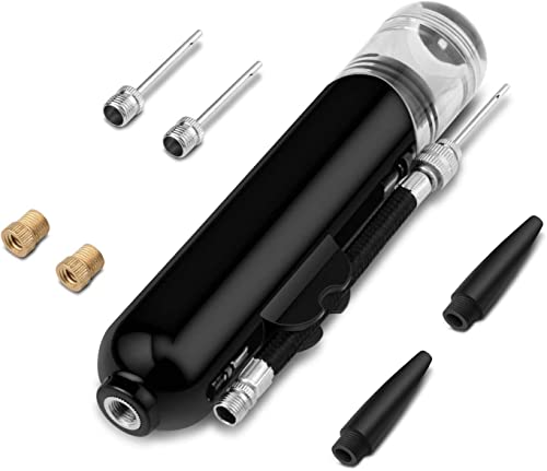 BROTOU Ball Pump, Dual Action Inflate Air Pump with 3 Needles and 2 Nozzles for Soccer Ball, Basketball, Volleyball, Balloons, Bikes