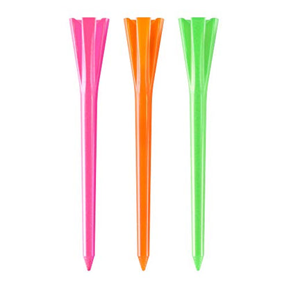 Izzo Plastic Golf Tees (100 Pack) - color: Neon Mix, style: 3.25 Inches