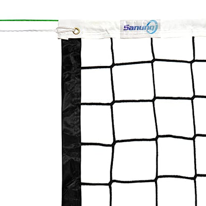 Sanung 32 FT x 3 FT Volleyball Net, Professional Training Standard Size Replacement Sports Volleyball Net for Backyard Beach Pool Indoor Outdoor Use Without Poles