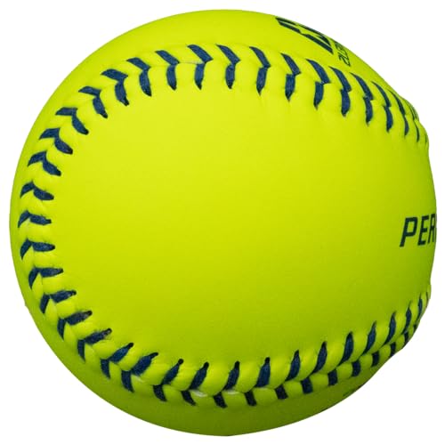 Baden | USSSA Approved | Official League Fastpitch Softballs | Perfection Leather | 11" or 12" | Optic Yellow | One Dozen