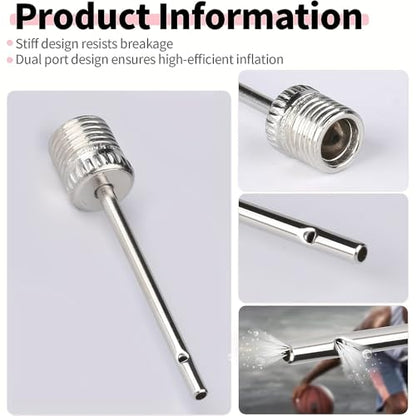 Basketball Air Needle– Ball Pump Needles for Basketball, Football, Soccer & Sports Balls，Durable Stainless Steel Tips