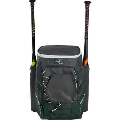 Rawlings | IMPULSE Backpack Equipment Bag | Baseball/Softball | Multiple Styles - color: Dark Green