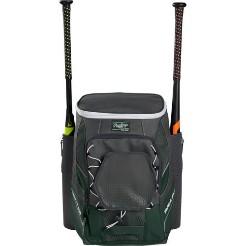 Rawlings | IMPULSE Backpack Equipment Bag | Baseball/Softball | Multiple Styles - color: Dark Green