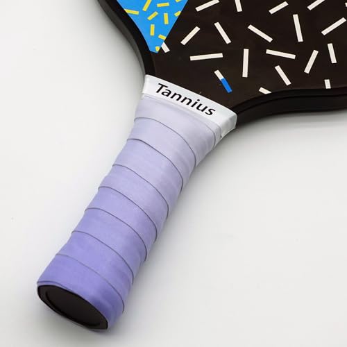 Pickleball Paddle Grip Tape, 6 Pack Pre-Cut Pickleball Grips, Absorbent and Enhanced Pickleball Paddle Overgrip Tape(Gradient Color) (Purple) - color: Purple