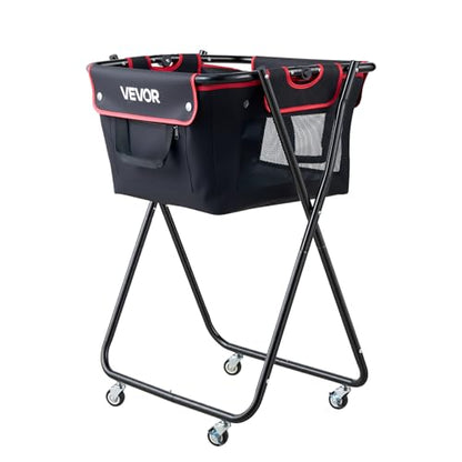 VEVOR Tennis & Pickleball Hopper Holds 200/175/150/120 Balls, 3-in-1 Tennis Foldable Pickleball Basket Cart for Easy Installation, Storage Bag for Tennis Training & Teaching