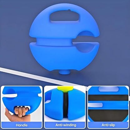 Tennis Trainer Rebound Ball Set with Weighted Base, Tangle-Free Design, Anti-Slip, Portable, for Solo Practice on Any Surface - color: Only 6 Balls