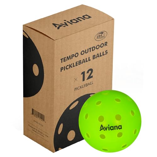 Pickleball Balls 40 Holes, Premium Outdoor Pickleball Balls | USAPA Approved Tournament and Competition Ball | Consistent Bounce, Suitable for All Competition - Neon