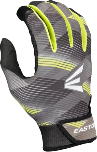 Easton | Moxie Batting Gloves | T-Ball/Baseball/Softball | Multiple Colors - color: Black/Optic Yellow, style: T-Ball