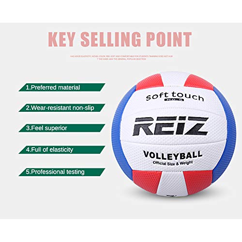 Soft PU Volleyball Official Size 5# Volleyball Professional Indoor - color: White Blue Red