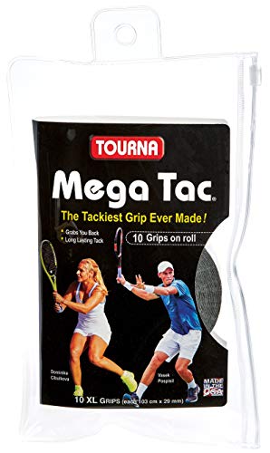 Tourna Mega Tac Extra Tacky Overgrip, 10-Pack - color: Black