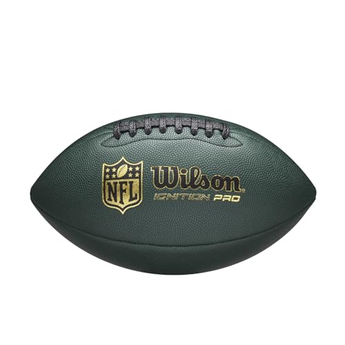 WILSON NFL Ignition Footballs - color: Green, size: Official - Ages 14+, style: NFL Ignition Pro Eco