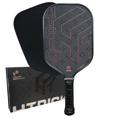 Pickleball Paddles, Professional Carbon Fiber Pickleball Paddle for High Spin & Powerful Shots with Honeycomb Core Pickleball Racket for Indoor Outdoor Play