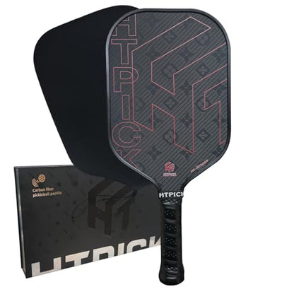 Pickleball Paddles, Professional Carbon Fiber Pickleball Paddle for High Spin & Powerful Shots with Honeycomb Core Pickleball Racket for Indoor Outdoor Play