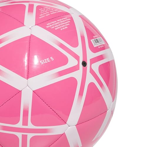 adidas Starlancer Club Soccer Ball - color: Solar Pink/White, size: 5