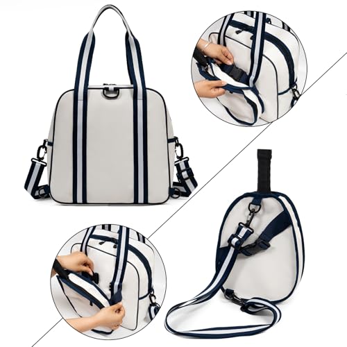 Pickleball Bag, Pickleball Backpack for Women and Men,Pickleball Paddle Tote Bag Large Capacity,Hand Shoulder Gym Bag with Pickleball Racquet/Paddle Holder