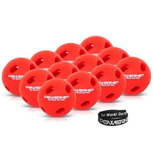 PowerNet Micro Crusher Training Baseballs, Baseball Hitting Trainer for Improved Speed, Power & Coordination, Batting Practice Baseballs