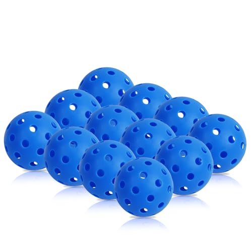 Outdoor Pickleball Balls - 40 Holes, USAPA Standard, 4/6/12 Pack - High Bounce, Durable, True Flight - Dark-Blue