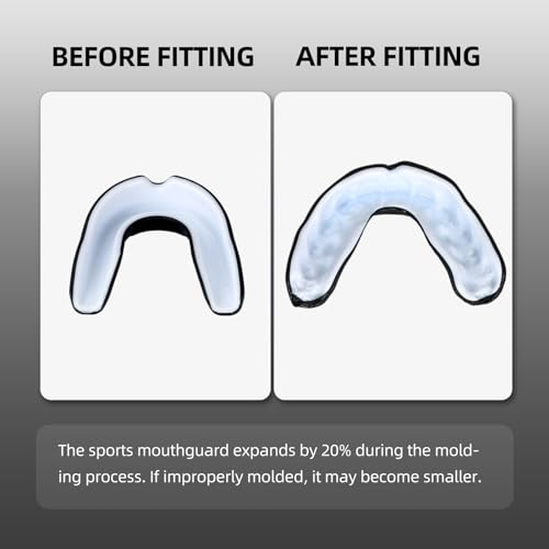 6 Pack Sports Mouthguard, Kids & Youth Mouth Guard with Case for Boxing, MMA, Hockey, Soccer, Basketball, Size L - size: Large (7-14 Year old)