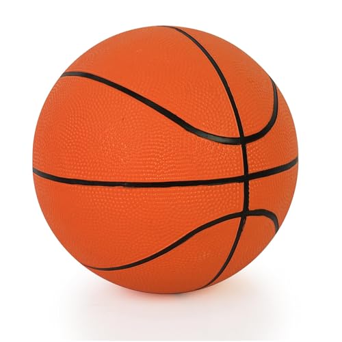 Aoneky Indoor/Outdoor Rubber Basketball with Pump - Size 1/2/3/5/6/7 Basketballs - color: Orange,1-Pack, size: 6