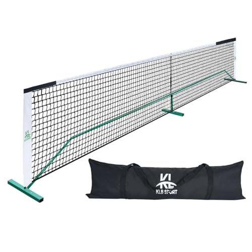 Portable Pickleball Net Set, Steady Metal Frame Pickle Ball Net Set System with Carry Bag Easy Setup for All-Weather Resistant Play in Backyards,Outdoor Indoor Driveways and Garages
