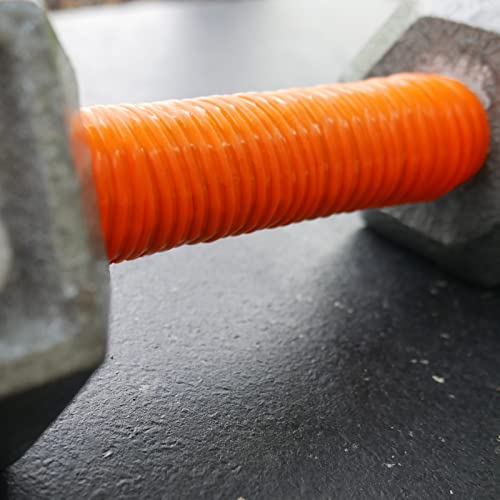 Silicone Rubber Grip Wrap for Tool Handles, Fitness and Sports Equipment - 1.7mm Thick - color: Orange