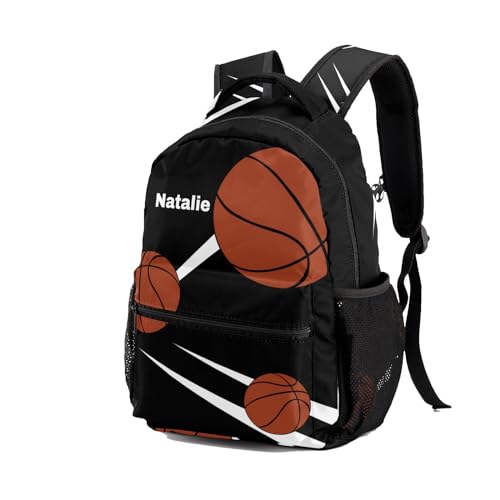 Sport Basketball Player Team Black Personalized School Backpack for Teen Kid-Boy/Girl Primary Daypack Travel Bookbag - color: Option 32