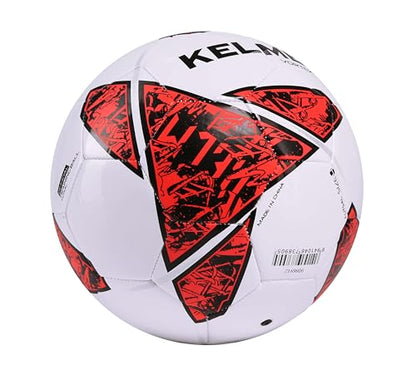 KELME Futsal Soccer Ball - Indoor Sala Ball Pelota de Futbol (White/Orange, 4)