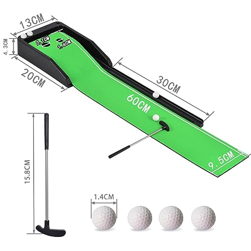 Golf Putting Mat Golf Putting Matt Indoors with Ball Return Convenient Improving Putting Skills Blanket Putting for Amateurs