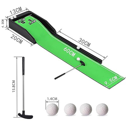 Golf Putting Mat Golf Putting Matt Indoors with Ball Return Convenient Improving Putting Skills Blanket Putting for Amateurs