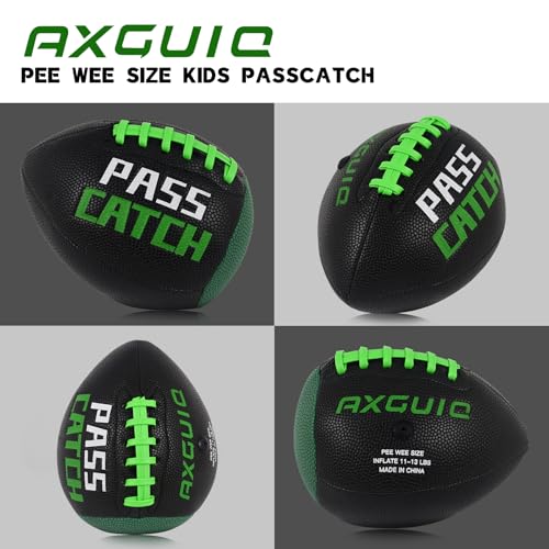 PassCatch Pee Wee Size Training Football, Fatherless Bounce Back Football Training Equipment Composite Leather Improving Enhance Solo Passing Catching Skills Official Size(Ages3-9,Deflated)