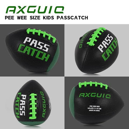 PassCatch Pee Wee Size Training Football, Fatherless Bounce Back Football Training Equipment Composite Leather Improving Enhance Solo Passing Catching Skills Official Size(Ages3-9,Deflated)