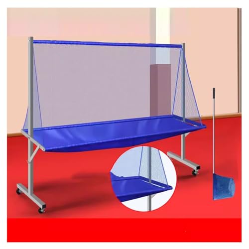 Table Tennis Ball Catch Net Table Tennis Nets, Movable Ping Pong Practice Net Multi-Ball Rack Nets for Multi-Ball Drills Or Robot Serve Launcher Practice Recreational A,Blue-b-210x50x142cm - size: b