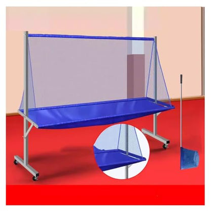 Table Tennis Ball Catch Net Table Tennis Nets, Movable Ping Pong Practice Net Multi-Ball Rack Nets for Multi-Ball Drills Or Robot Serve Launcher Practice Recreational A,Blue-b-210x50x142cm - size: b
