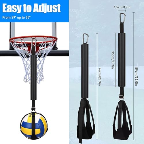 Worparsen Volleyball Rebounder Volleyball Spike Training Aid Volleyball Spike Trainer Length Adjustable Simple Installation Training Tool