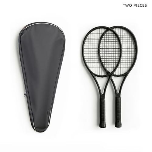 Tennis Bag Lightweight and Padded Tennis Rackets Cover with Adjustable Shoulder Strap - color: Dark Charcoal, size: 28"x11.5"
