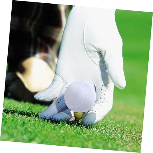 2Pcs Flat Design Golf Training Balls Lightweight Synthetic Rubber Practice Aids for Indoor Putting and Portable Golf Accessories for Men