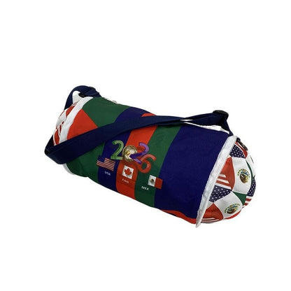 2-in-1 Soccer Ball World Cup Duffle Bag with Carrying Strap, Sports Equipment Storage, Decorative Display