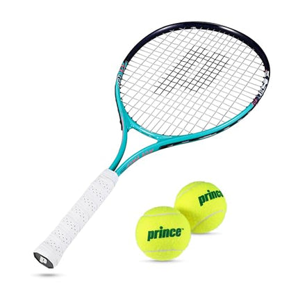 Prince - Tennis Racket Junior with Cover, Lightweight Youth Tennis Racquet Set with 2 Tennis Balls, Balanced Frame, Comfort Grip Handle for Kids & Beginners - color: Teal