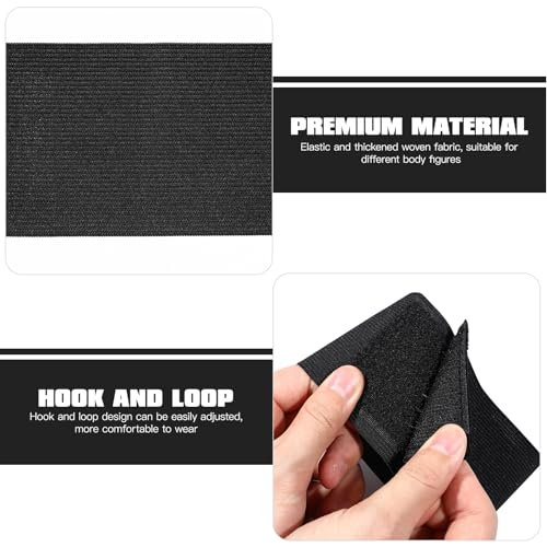 NOLITOY Soccer Captain Armband Football Bands for Adult Youth, Adjustable Soccer Rugby Basketball Player Bands 5. 31 Inch - color: Black