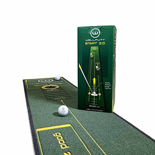 WELLPUTT - Golf Putting Training Mat - 10ft Start 2.0