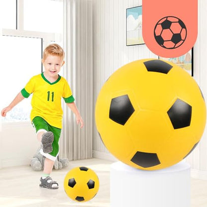 Silent Soccer Ball, Sponge Foam Footba ll,High Density Soft Quiet so ccers, No Noise Bouncing Ba ll Quiet Training for Home Practice, Home Training,Suitable for Boys and Girls,8.27in