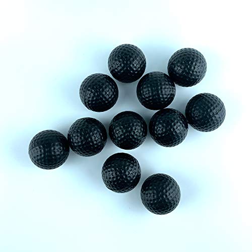 Practice Golf Balls, Foam, Soft for Indoor or Outdoor Training,12 Count Black