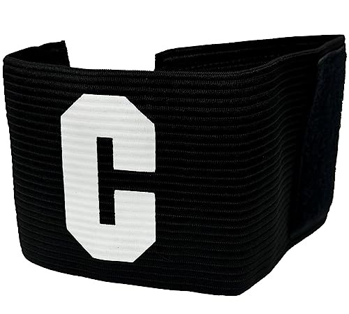 Soccer Captain Armband, Elastic Soccer Team Captain's Arm Band - color: Black